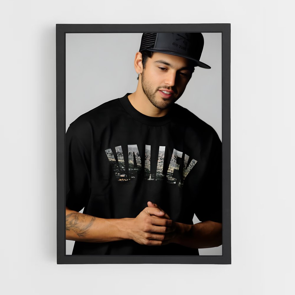 Poster T-Shirt Noir – affiche Skateboard (vue 2)